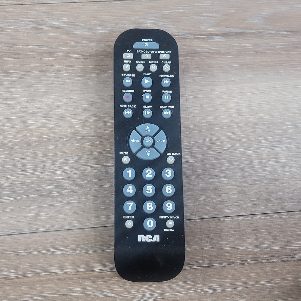 RCA 4-Device Universal Remote Control Black RCR412S for TV DVD VCR SAT CBL DTC